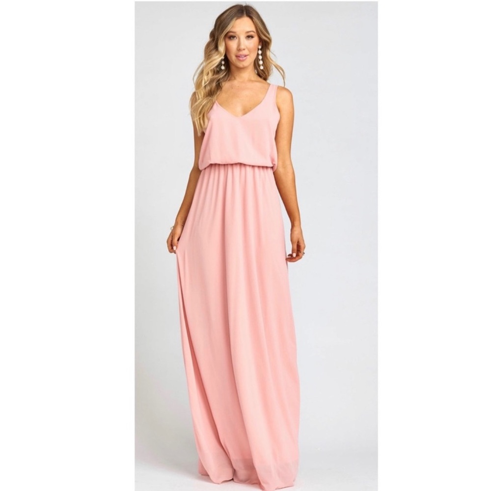 SHOW ME YOUR MUMU PINK V-NECK MAXI DRESS - Picture 9 of 9